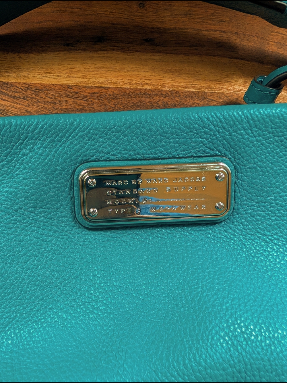Marc by Marc Jacobs Teal Leather Shoulder Bag - Picture 4 of 5